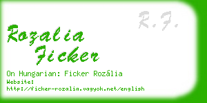 rozalia ficker business card